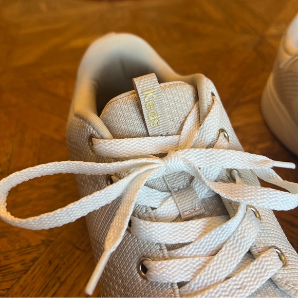 Keds BlissWalk Sneaker Womens US 6W Beige Knitted Lace Up Athletic Shoes - Picture 8 of 11